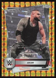 2025 Topps Chrome WWE Gold Geometric Refractor #31 Akam /50 - Picture 1 of 2