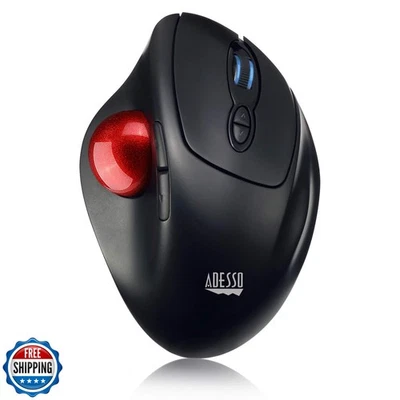 Adesso iMouse T30 Wireless Ergonomic Thumb Trackball Mouse with Nano USB Rece - Image 1 of 4