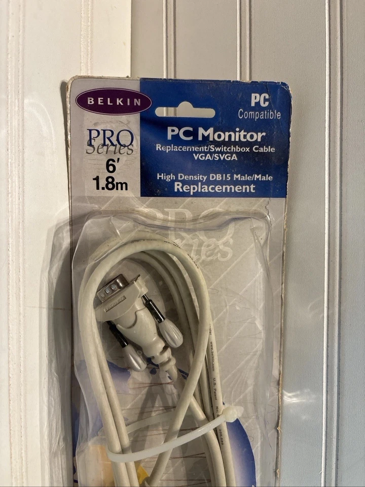 Belkin VGA Cable for PC Monitor High Density DB15 Male, 6ft - Image 1 of 4