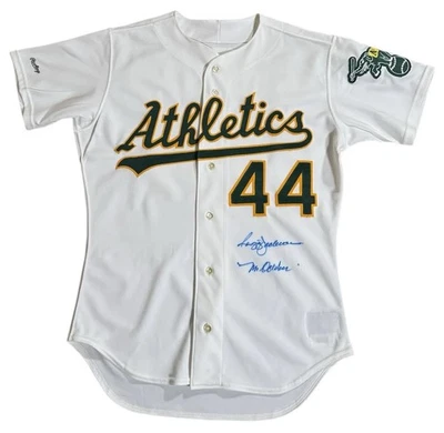 Vintage Rawlings Oakland Athletics 1989 Reggie Jackson Team Issued Signed Jersey - Image 1 of 4