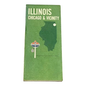 Vintage 1970 Illinois Chicago & Umgebung Karte - Bild 1 von 9