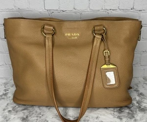 Prada Tan Leather Tote Bag - Picture 1 of 22