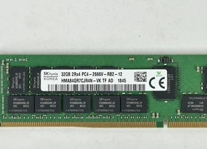 32GB 2Rx4 PC4-2666V-R SK Hynix 1x ECC RDIMM DDR4 RAM Memory HMA84GR7CJR4N-VK - Picture 1 of 4