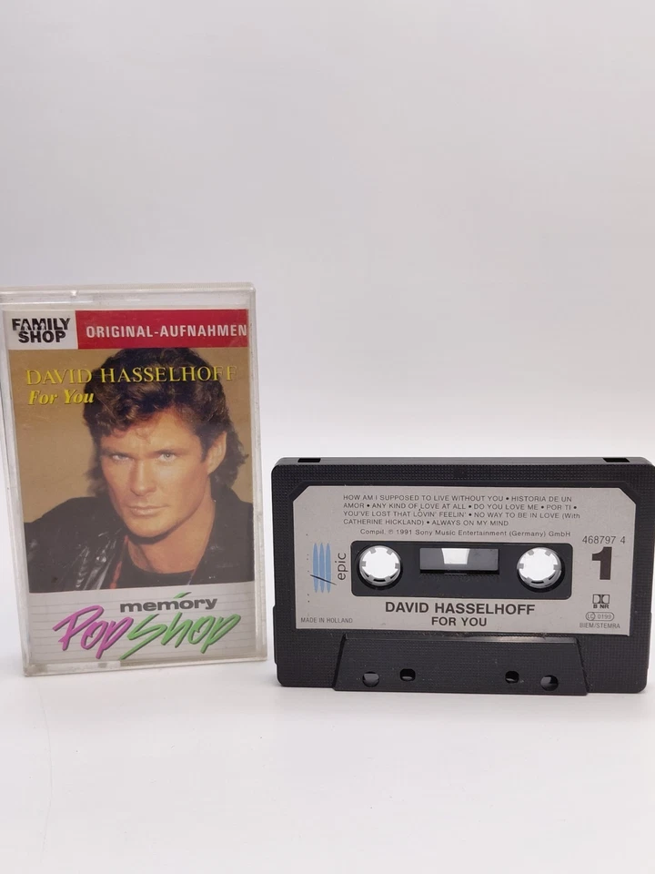 MC Tape Kassette David Hasselhoff For You Memory Pop Shop Epic 1991 - Bild 1 von 2