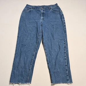 VTG Lee Jeans Womens 16M 90s High Rise Relaxed Taper Mom Jeans - Picture 1 of 12