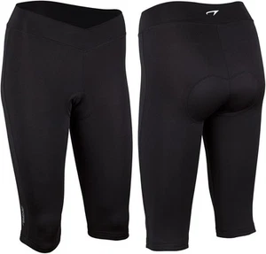 Avento Damen 81BO Kurzehose Tights Fahrad Shorts 3/4, Schwarz, 42 - Picture 1 of 2
