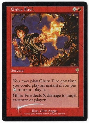 Ghitu Fire 2000 Invasion FOIL Red Rare Sorcery MTG NM AZ1 - Image 1 of 2