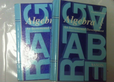 2 PC. SAXON ALGEBRA 1/2 STUDENT TEXTBOOK & TEACHER--3RD EDITION- - Image 1 of 4