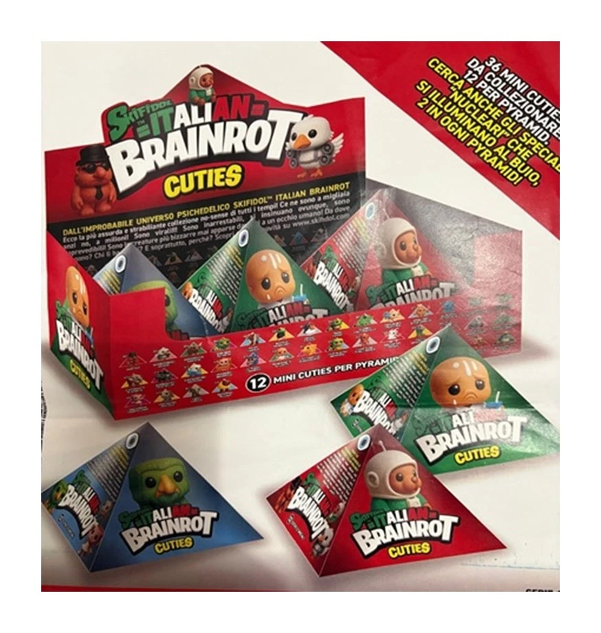 SKIFIDOL Italian Brainrot Piramide Mini Cuties Display (3 pezzi) Gadget - Immagine 1 di 1