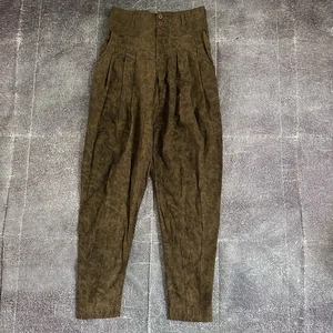 Herren Vintage 80er Z Cavaricci braun Acid Wash hohe Taille Fallschirm Hose Gr. 31 - Bild 1 von 4