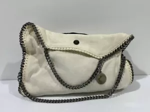 STELLA McCARTNEY Falabella White Fabric 2-Way Hand Shoulder Bag Purse - Picture 1 of 12