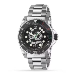 NEW Genuine GUCCI Dive 45mm King Snake Steel Bracelet Men's Dress Watch YA136218 - Picture 1 of 5