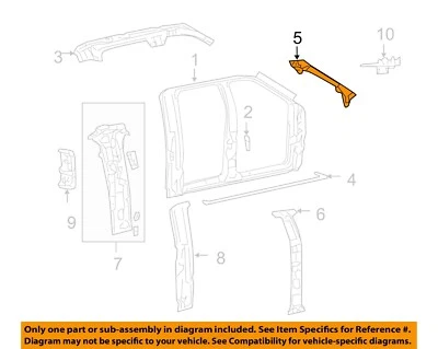 FORD OEM 04-08 F-150,Mark LT Cab Uniside-W'shield Pillar 6L3Z1502508AA - Image 1 of 2