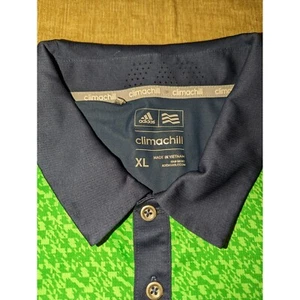 Adidas Men's Green Short Sleeve Polo Size XL Climachill - Picture 1 of 5