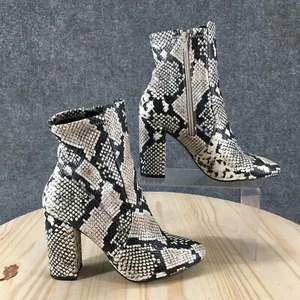 Aldo Boots Womens 6.5 Aurella Ankle Bootie Multicolor Leather Snakeskin Side Zip - Picture 1 of 19