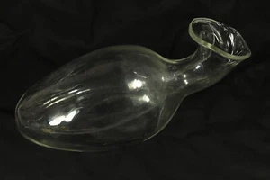 Antique Medical Glass Women Urinal Bottle Hand Blown Glass - Picture 1 of 7