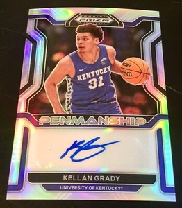 2022 Prizm #CP-KGR Kellan Grady Autograph Silver Refractor RC Kentucky