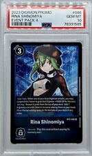 Rina Shinomiya BT2-086 Promo Alternate Art Digimon PSA 10 Gem Mint POP 1