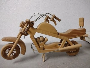 HANDMADE WOODEN MOTORCYLE DIE-CAST MODEL 1:6 SCALE - Picture 1 of 2