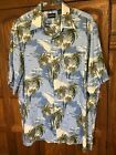 Puritan Mens L Hawaiian Shirt Rayon Button Pocket Ss Beach Cruise Party Tropical