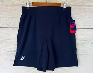 Pantaloncini sportivi ASICS uomo taglia XLarge blu stock tessuto 8,5" pantaloncini sportivi nuovi - Foto 1 di 3