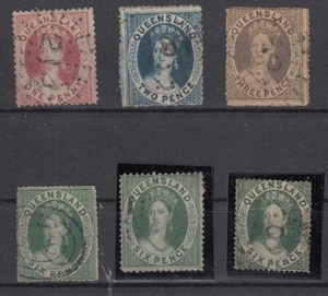 QA24184/ QUEENSLAND – 1860 / 1861 USED SELECTION – CV 405 $ - Picture 1 of 2