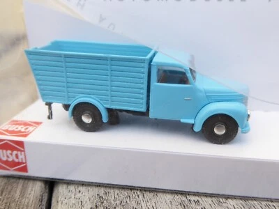 Busch 52098 H0 1:87 Framo V901/2 Ddr-Tiertransporter Aperti Blu neuwertig IN - Immagine 1 di 3