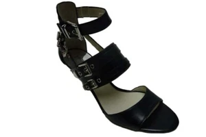 Michael Michael Kors Cassie Mid Sandale Leder Schuhe Schwarz Neu  - Bild 1 von 5