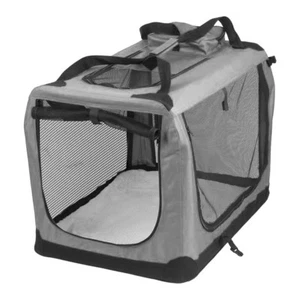 AVC Fabric Pet Carrier Grey Folding Dog Cat Transport Bag Medium Inc Warranty - Picture 1 of 1