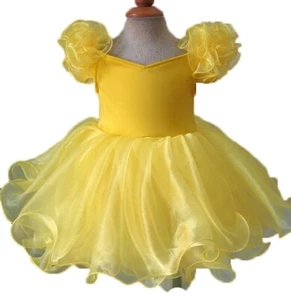 Jenniferwu Girls Tulle Flower Princess Wedding Party Handmade Beaded Dress 0-3M - Picture 1 of 4