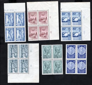 Finland 1949 blocks of stamps Mi#372-77 MNH CV=36$ - Picture 1 of 2