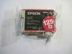 NEW!!! GENUINE Epson 125 Magenta Ink Cartridge (Epson T125320, T1253) FREE SHIP - Picture 1 of 1