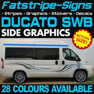 passend für Fiat Ducato L1 SWB STREIFEN GRAFIKAUFKLEBER DAY VAN CAMPER WOHNMOBIL - Bild 1 von 2