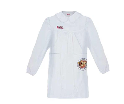 LOL SURPRISE grembiule scuola bimbo asilo con bottoni bianco e rosa G16 - Immagine 1 di 2
