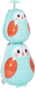 Travel Tots Owl Carry On Luggage With Wheels Hardside 2Pc Luggage Set School Bag - Picture 1 of 5