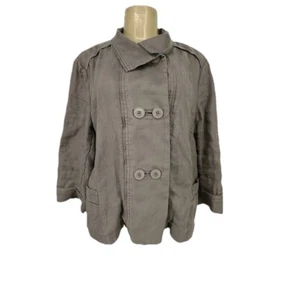 Coldwater Creek Medium Women Button Up Short Jacket Linen 37-19 - Picture 1 of 9
