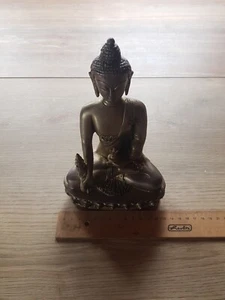 TIBETISCHER BUDDHA MEDIZIN BUDDHA MEDIZINBUDDHA MESSING MESSINGFIGUR Kopp Verlag - Bild 1 von 4