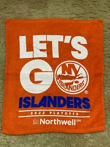 2023 NHL Playoffs Northwell “LET'S GO ISLANDERS” Orange Rally Towel - Picture 1 of 1