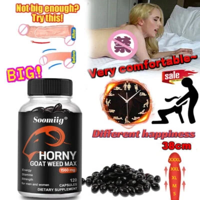 Horny Goat Weed Improve Muscle Endurance Sexual Performance 30-120 Capsules - Image 1 of 4