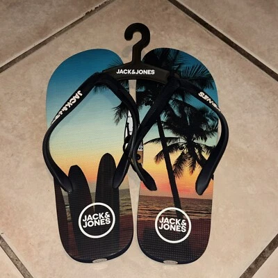 Сандалии-шлепанцы премиум-класса NEW JACK & JONES: Palm Tree Sunset Surfer размер 9/10 - Изображение 1 из 3