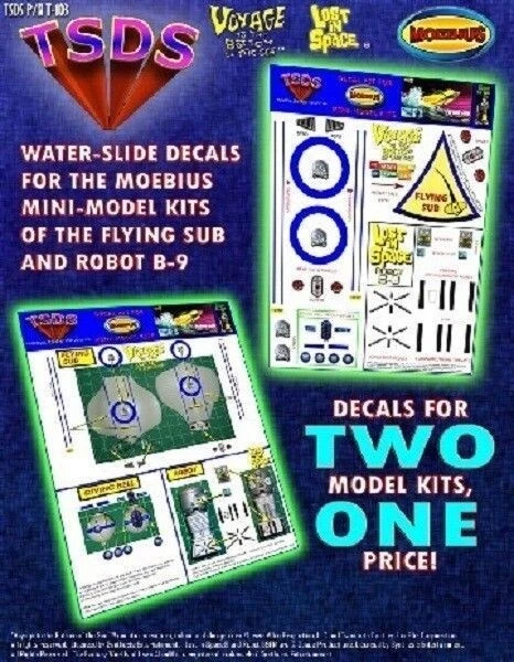 TSDS 103 x1/128 Mini Flying Sub & LiS Robot Decal Set for Moebius - Image 1 of 1