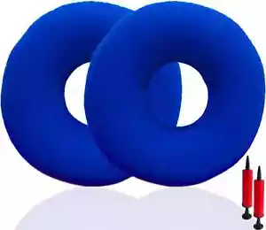 2er Pack Donutkissen bei Steißbeinschmerzen, aufblasbares Donutkissen Sitz mit Pumpe - Bild 1 von 4