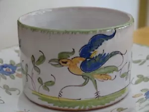 MARTRES TOLOSANE COFFEE OR TEA CUP IN FAIENCE IBIS DECOR GREEN - Picture 1 of 8
