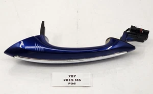 ✅ OEM BMW F06 F13 F01 F10 M5 COMFORT ACCESS Right Passanger Door Handle Blue B51 - Picture 1 of 13