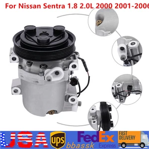 Air Conditioner Compressor w/ Clutch For Nissan Sentra 1.8 2.0L 2000 2001-2006 - Bild 1 von 11