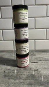 4 jar Sugar exfoliating soap W/ Agran jojoba oil avocado oil Whipped Sugar Scrub - Picture 1 of 3
