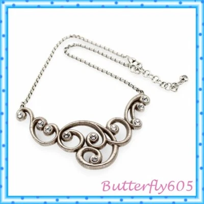 Colar de prata de renda esterlina Brighton aposentado declaração colar - Imagem 1 de 3