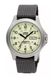 Lorus Mens Lumibrite Military Style Watch Stainless Steel Case RXF41AX7 - Picture 1 of 5