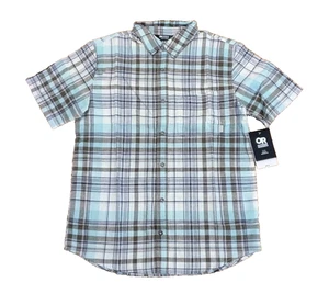Outdoor Research Weisse Plaid Shirt Calcite Mens LARGE  (Hemp & Organic Cotton) - Picture 1 of 3