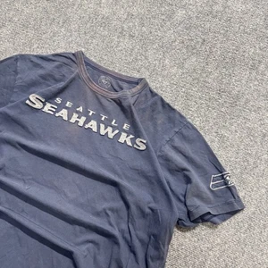 Seattle Seahawks T-Shirt Herren XL fleckig bestickt Baumwolle Fußball blau - Bild 1 von 12